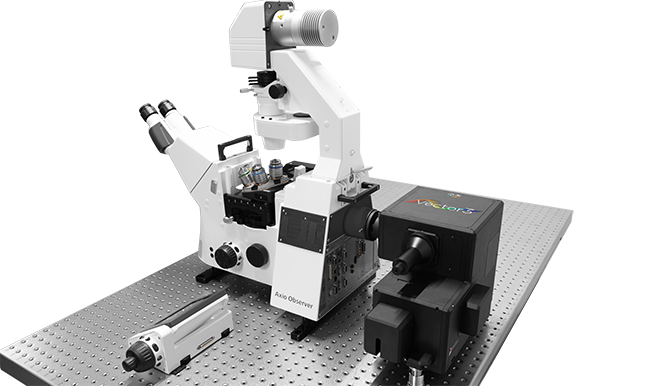 Vector3 TIRF epi-mounted on Zeiss Axio Observer microscope.